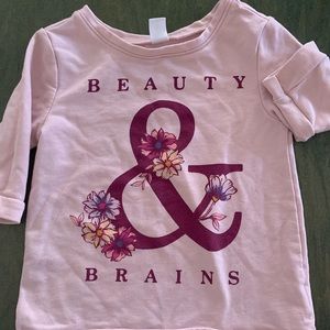 Girls 4T “Beauty & Brains” Shirt